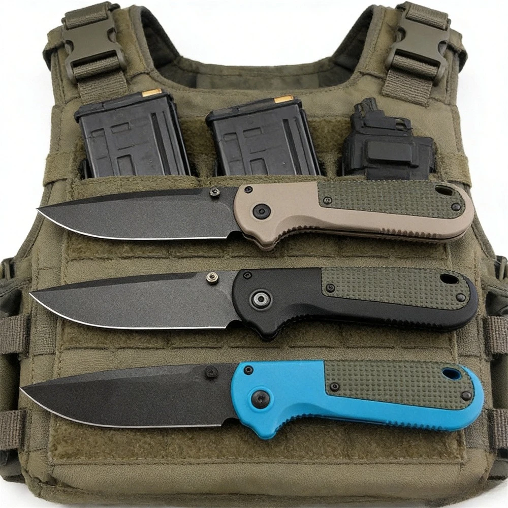 

Тактический складной нож BM 430 с лезвием из стали D2, рукоятью из нейлона и стекловолокна, для охоты, кемпинга, выживания, портативный режущий инструмент