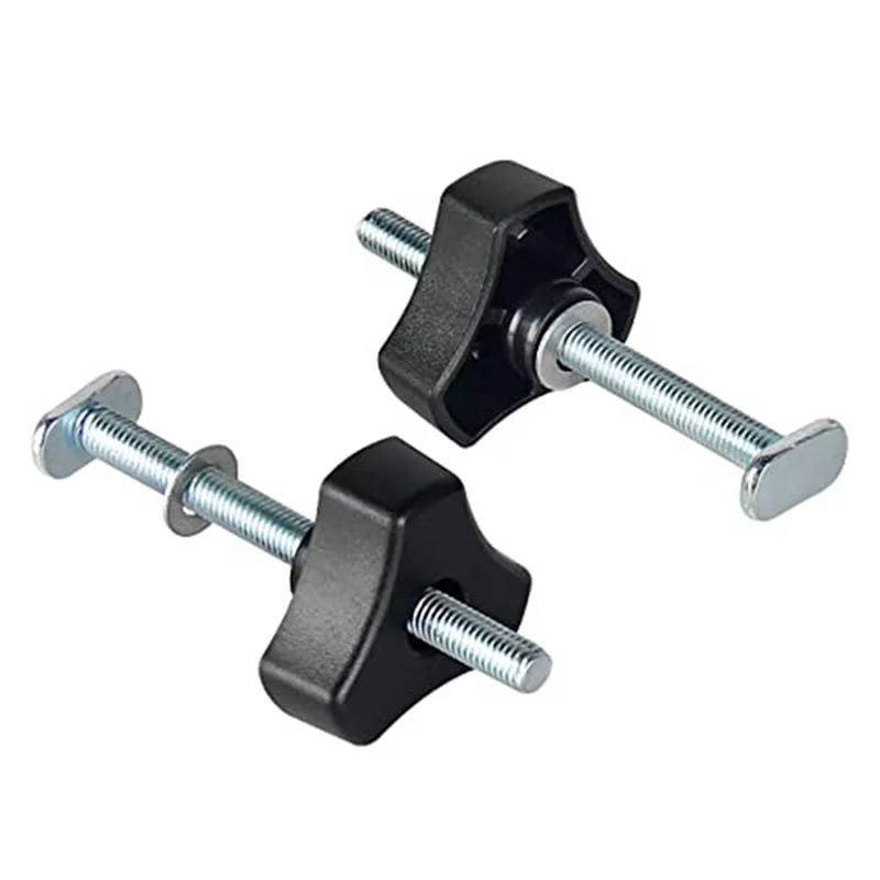 A55F-5 팩 M8 T 트랙 볼트 노브 키트 4인치 T 슬롯 볼트 와셔 포함 T 트랙 교체 부품 목공 지그용 액세서리