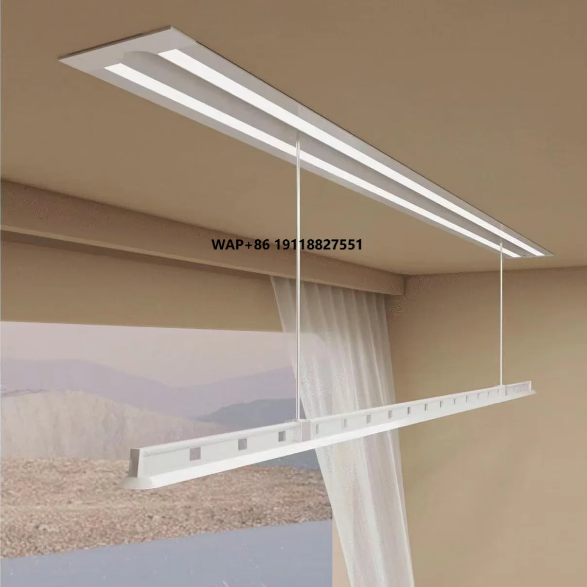 

Electric Intelligent Folding Clothes Rack with Wireless Remote Control, Space Saving Design