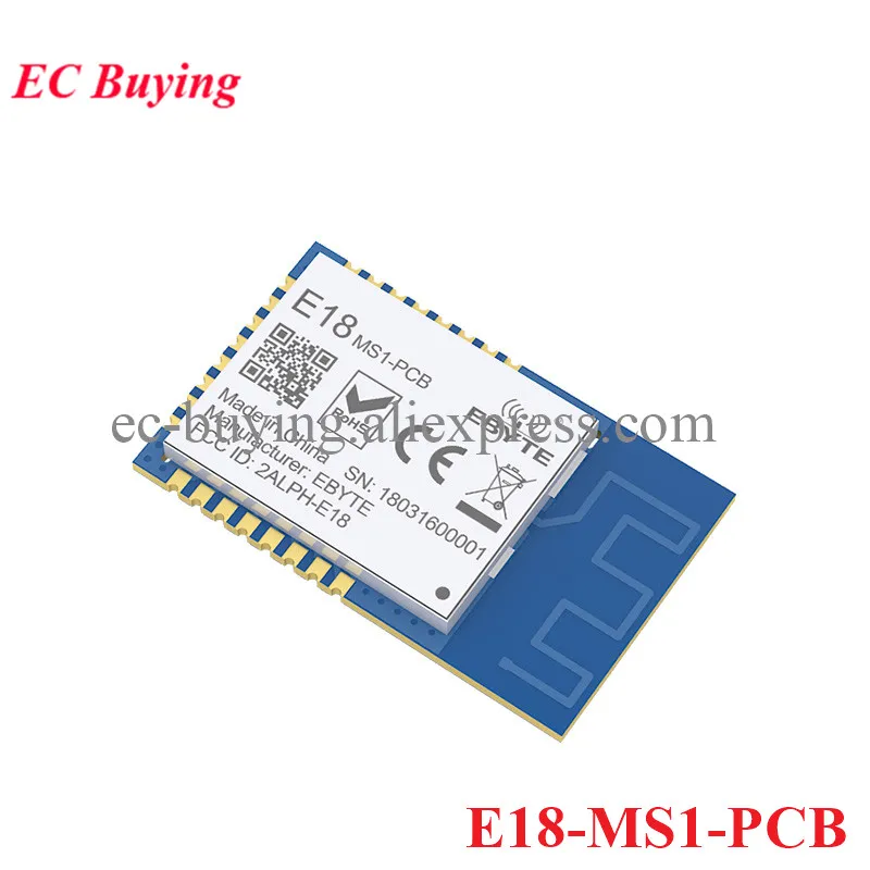 CC2530 Zigbee 2.4GHz bezprzewodowy nadajnik-odbiornik moduł Zigbee 4 dBm EBYTE E18-MS1-PCB dla inteligentnej domowej antena PCB daleki zasięg