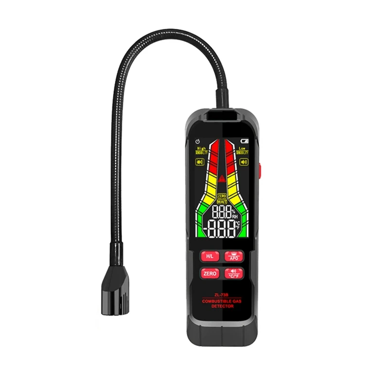 Handheld Combustible Gases Leak Detector Natural Gases Leakage Concentration Analyzer Meter Sound Light Durable ZL73B Charging