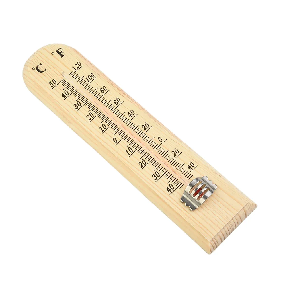 Large Wall Thermometer Garden Greenhouse Home Indoor Kitchen Tools Outdoor Thermometer Traditional Wooden 1* Patio Shed