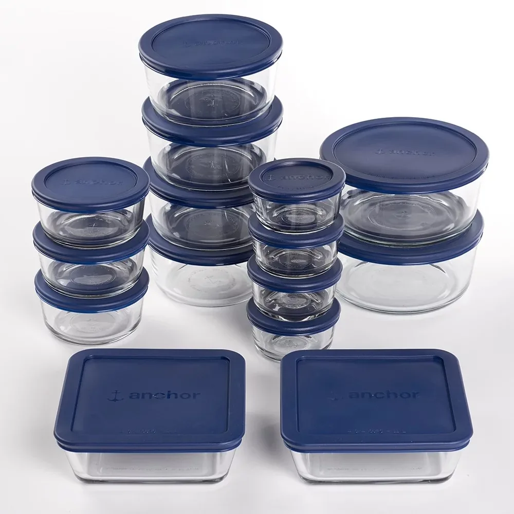 

Glass Food Storage Containers With Lids 30 Piece Set Food Preservation Box Free Shipping Sealed Container Kitchen & Organization