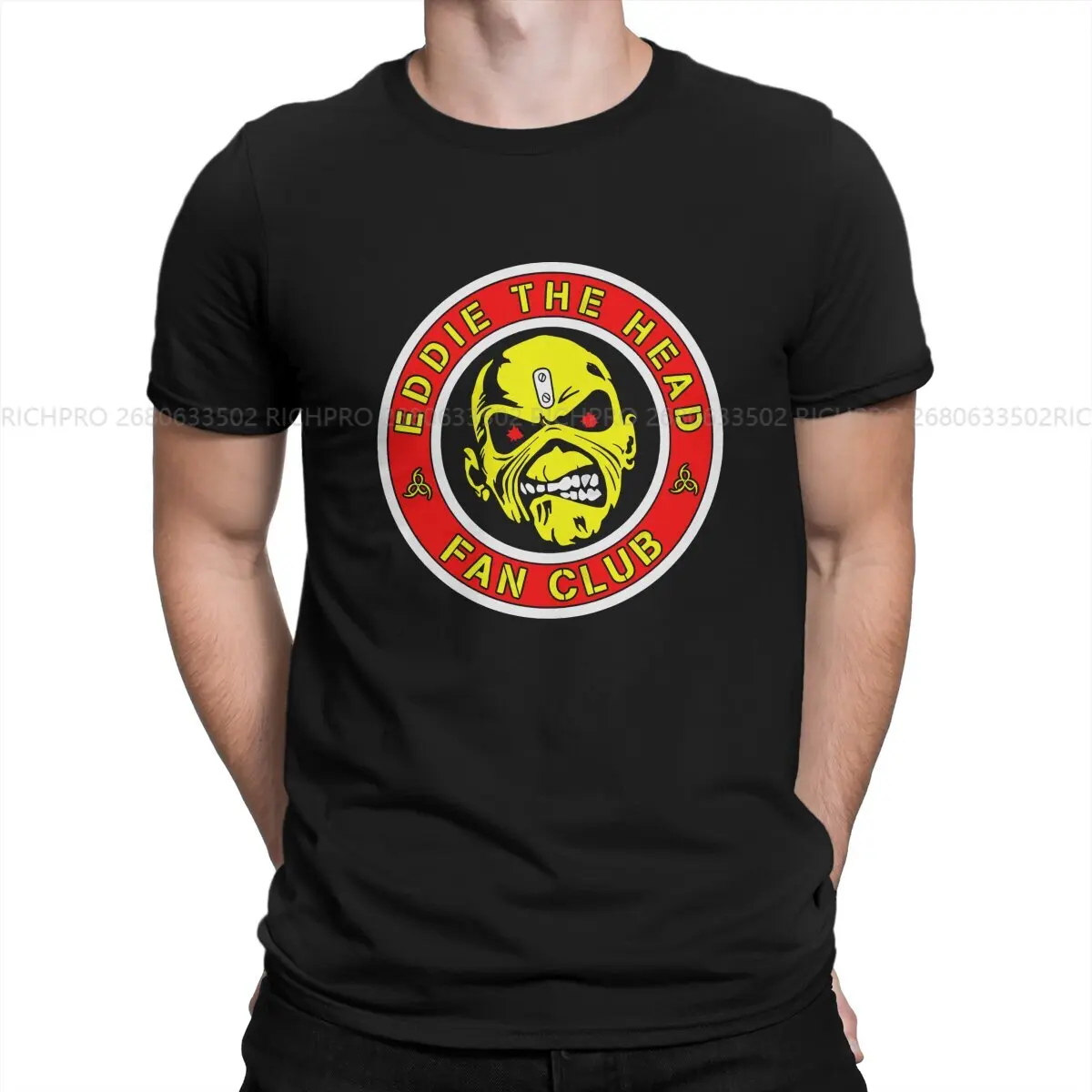 HEAVY METAL TShirt Eddie the Head Elegant Polyester T Shirt Homme Men Tee Shirt Printing Trendy