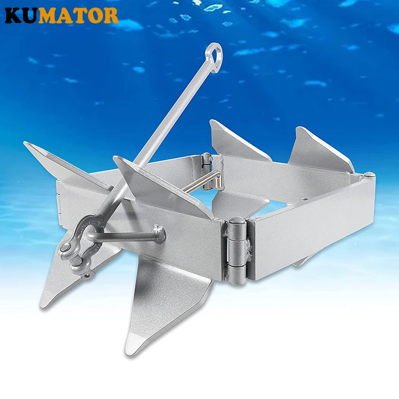 Folding Box Anchor Fold and Hold Anchor 20 LB Galvanized Steel Cube Anchor for Offshore Sport Boat Cabin Cruiser