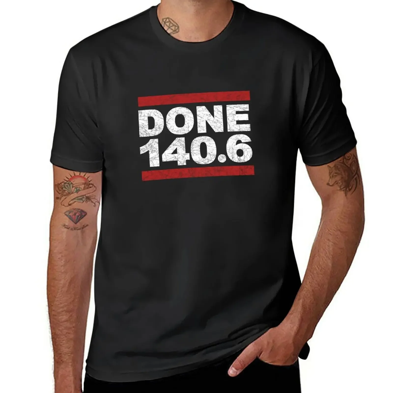 DONE 140.6 - Triathlete Triathlon Full Iron Distance Swim Bike Run Finishers Inspired Design T-Shirt