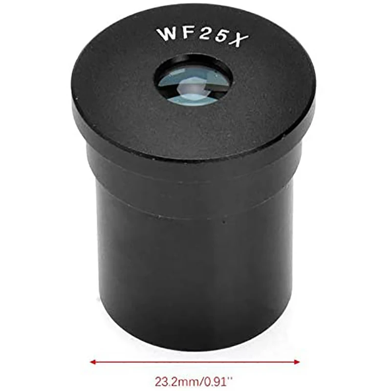 Microscope Eyepiece WF25X Biological Microscope Lens Wide-Angle Lens Monocular Part Interface 23.2Mm Retail