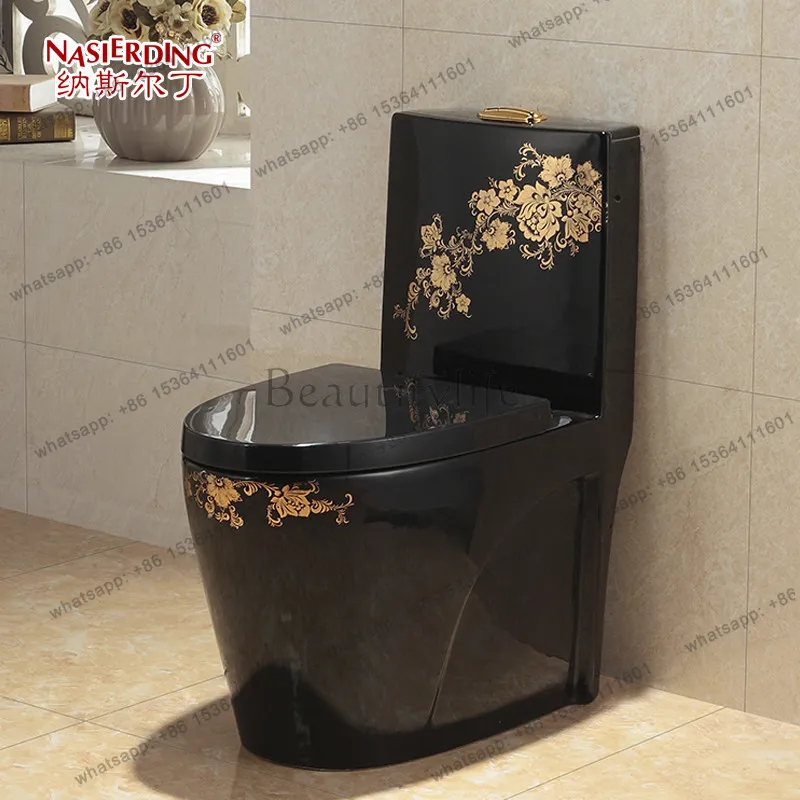 Color Gold European Toilet Super Swirl Toilet Ceramic Toilet