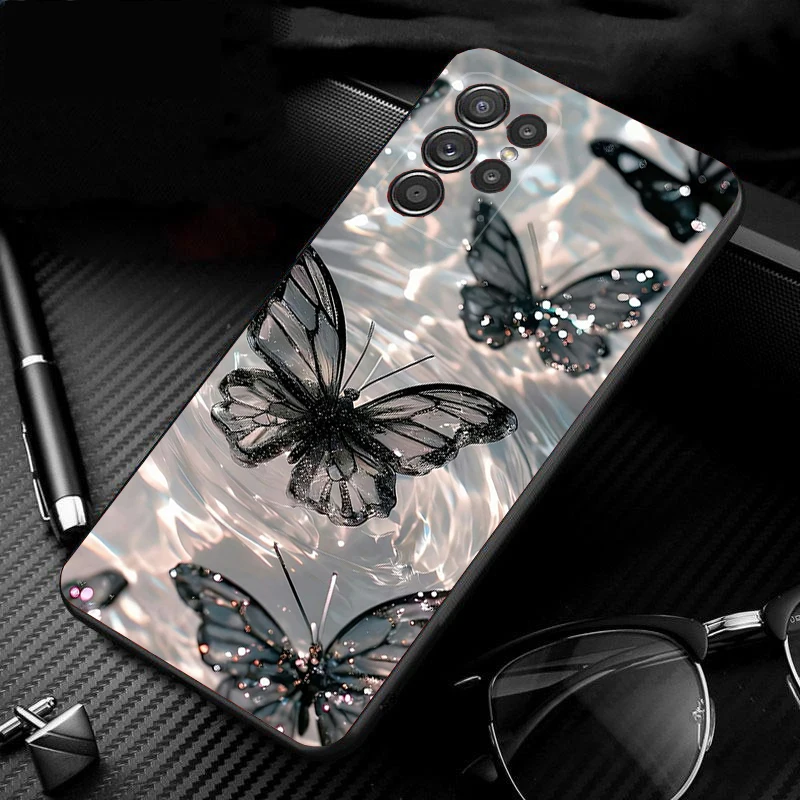

Pink Butterfly Phone Case For Samsung Galaxy S25 S24 S23 S22 S21 Ultra S24 S23 S22 S21 S25 Plus S24 S20 FE