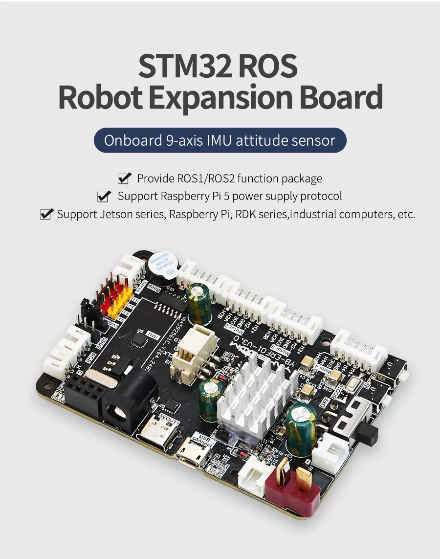 STM32F103RCT6 Steuerplatine ROS Robot Erweiterungsplatine mit 9-Achsen-Sensor Motor Servoanschluss für Raspberry Pi Jetson ROS ROS2 Roboter – Detail 2