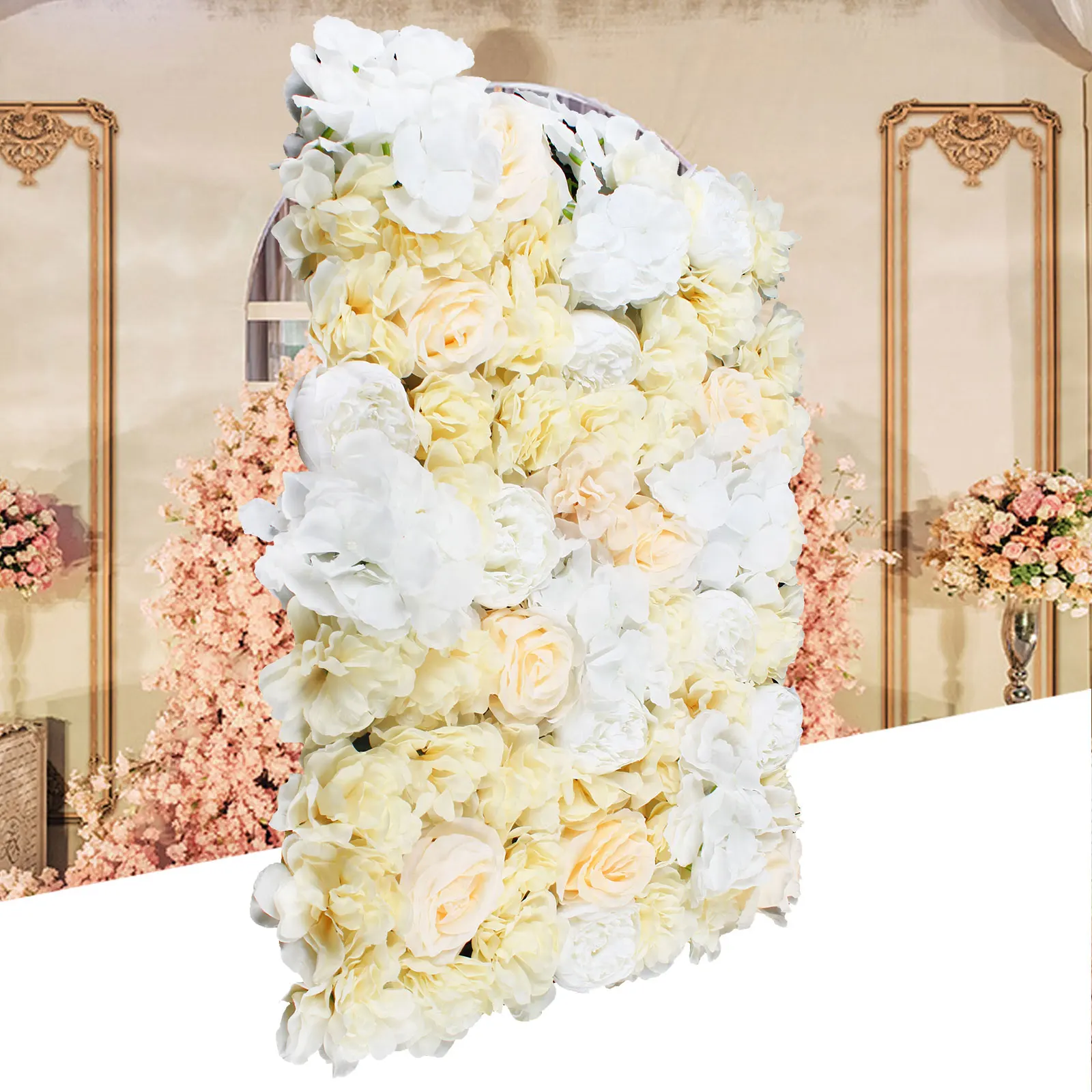 6 pcs Artificial Silk Flower Wall Panel Wedding Photography Venue