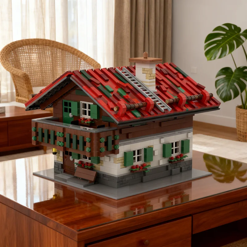 2379pcs MOC City Farm Mountain Farmhouse #04 Model Toy Building Blocks Architecture Christmas Gifts Art Creative 3D Assemble
