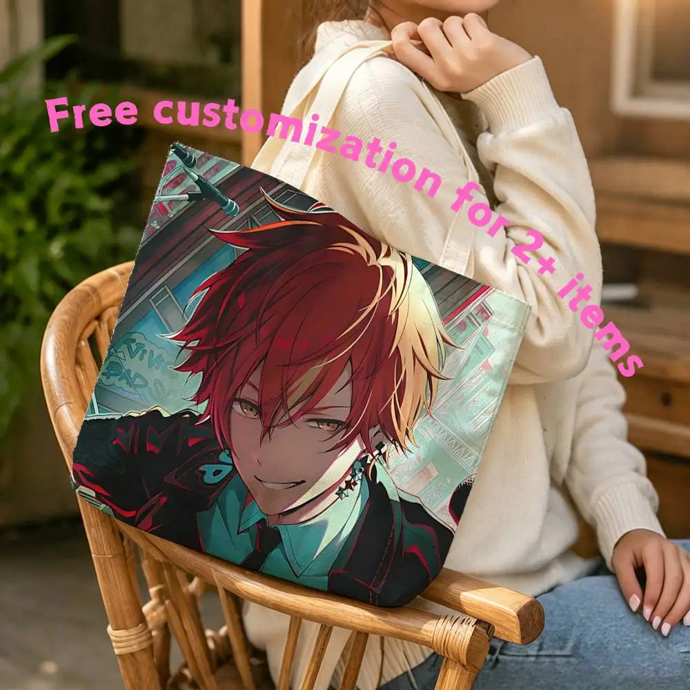 PJSK A-Akito Shinonome After the Fire Canvas bags Large Capacity suitable for School shopping, gifts, and Daily Commute