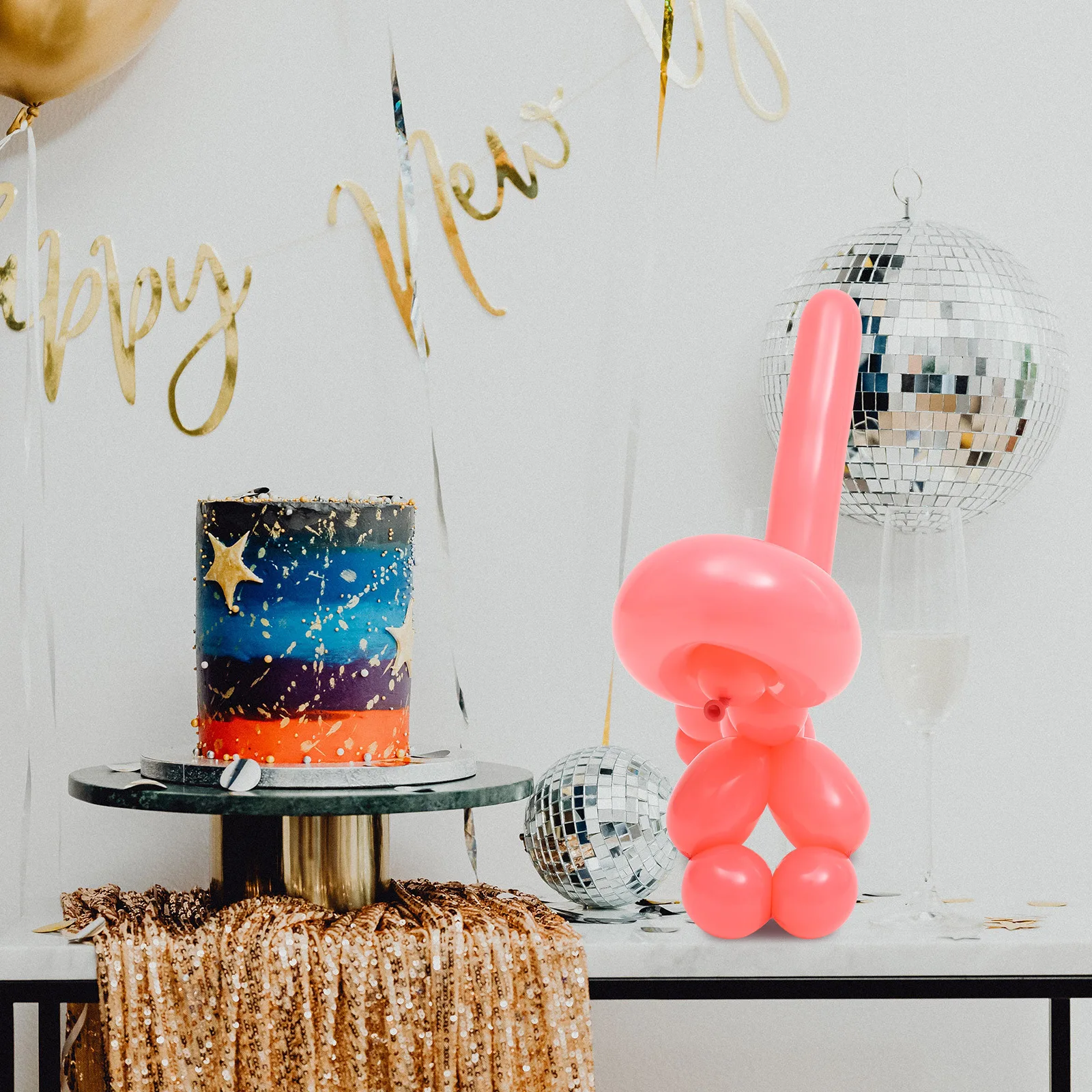 

100Pcs Macaron Strip Modelling Balloons Long Twisting Balloons DIY Party Decoration Birthday Wedding Scene Layout Decor