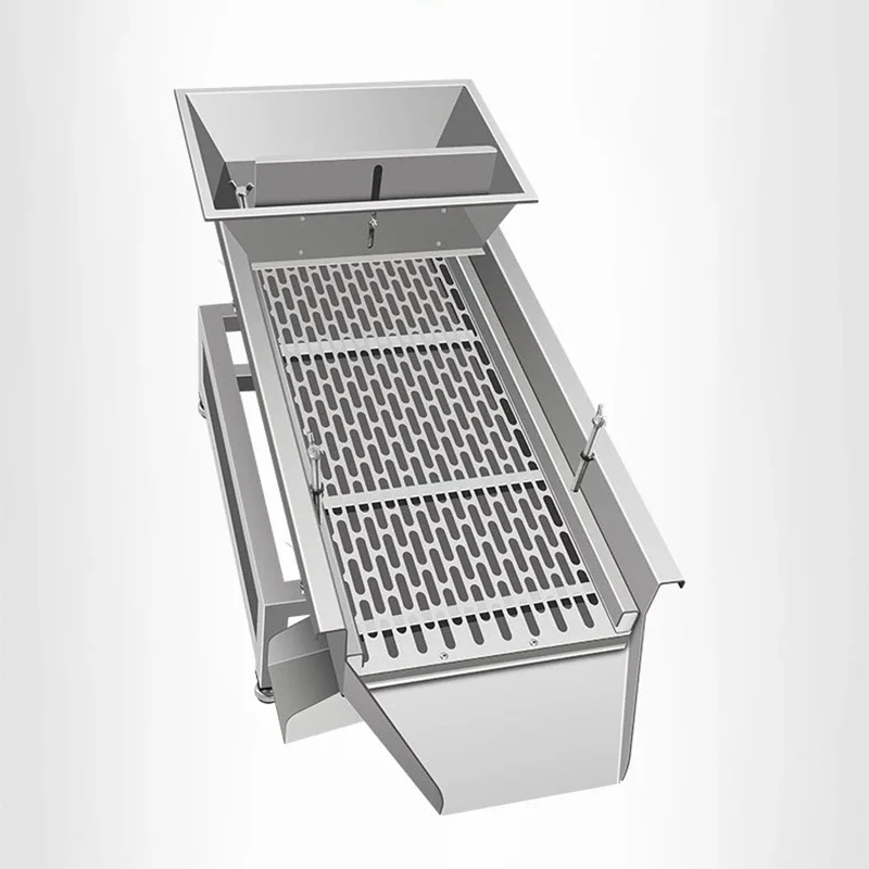 

1 Layer 2 Outlet Portable Coffee Bean Sorting Linear Vibrating Screen Separator