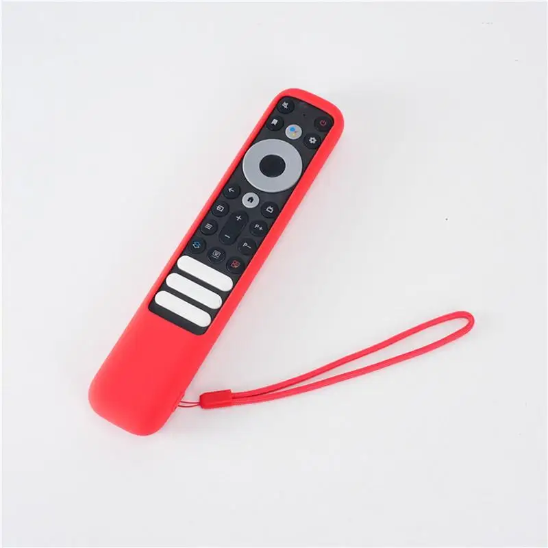 Silicone Remote Control Cover Case with Lanyard Anti Slip Television Remote Cover All Inclusive for TCL RC902V Voice Remote