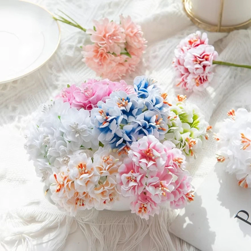 1/4PCS Kunstbloemen Zijden Anjer Boeket Kerst Decor DIY Accessoire Thuis Kamer Bruiloft Hoge Kwaliteit Decoratief Product