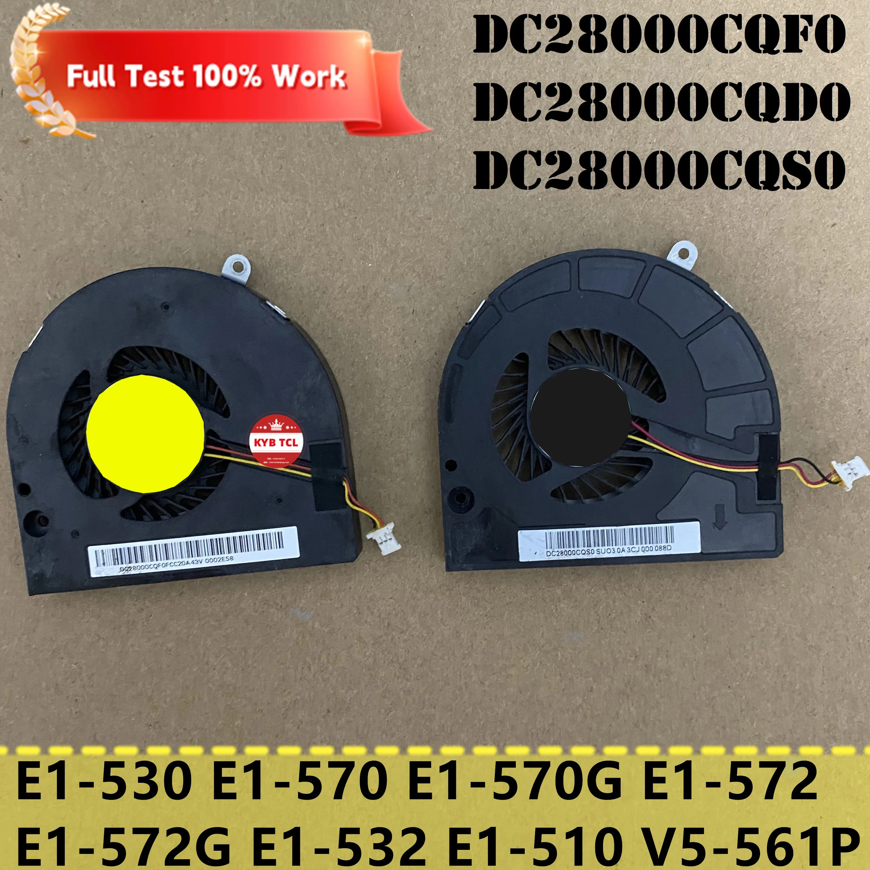 Ventilador de refrigeração para cpu de laptop DC28000CQF0 DC28000CQD0 DC28000CQS0 para Acer E1-530 E1-532 E1-570 E1-572 V5-561 V5-561P E1-572G TravelMate P255 TE69HW