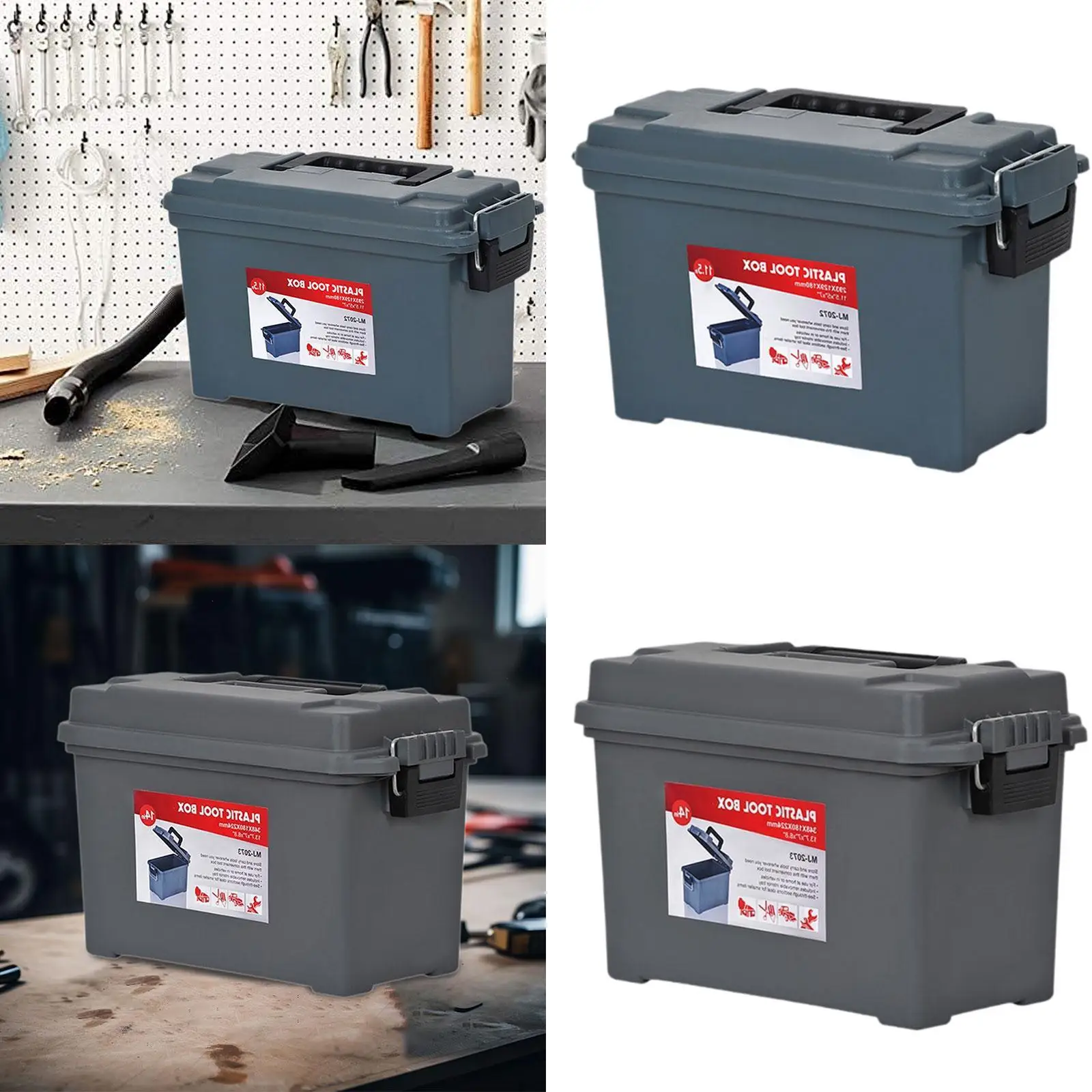 Tool Storage Box Tool Storage Container Sealed Waterproof Portable Tapered