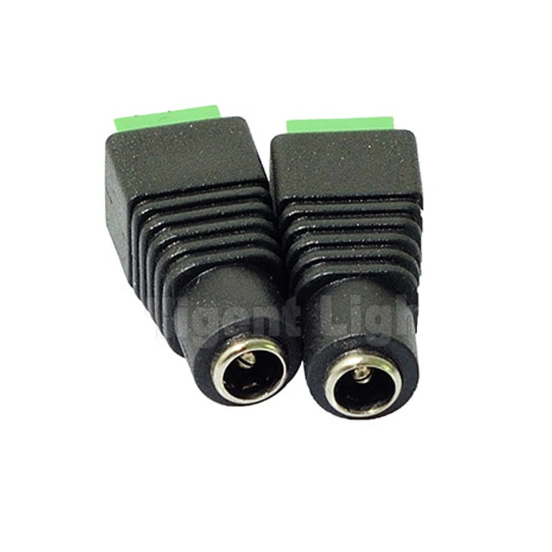 Female Male DC Connector 5.5x2.1mm Power Jack Adapter Plug for FCOB 3528 5050 5730 Single Color Led Strip light CCTV Camera