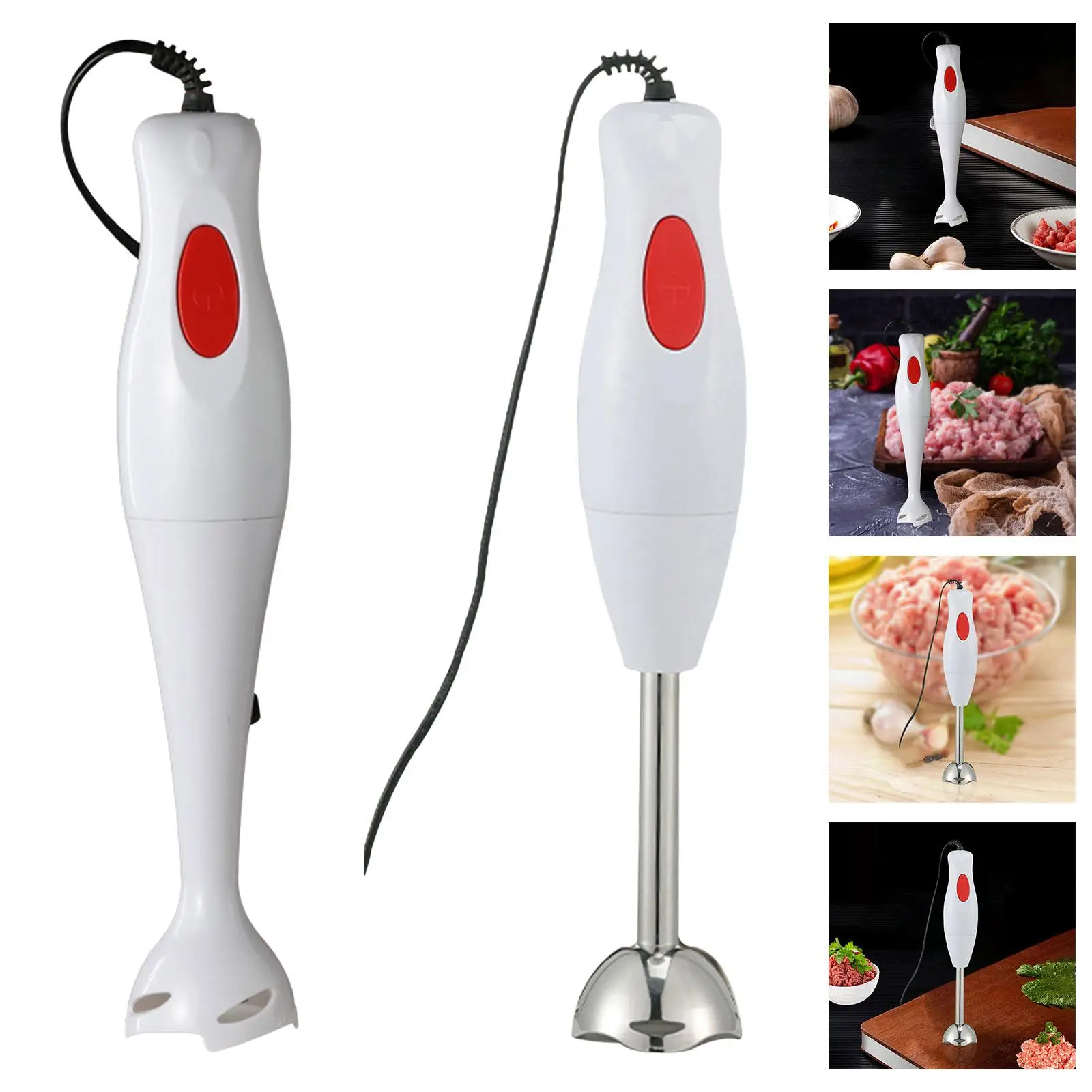 Hand Blender Food Processor Stable Handheld Cookware Compact Portable Electric Meat Grinder for Restaurant Kitchen Home Meat Ice