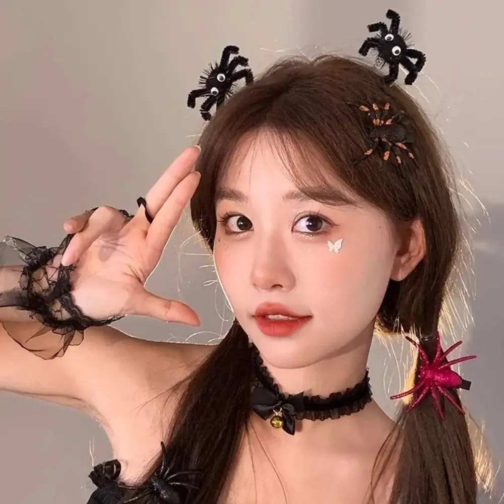 

Headwear Halloween Spider Hairpin Black Spider Barrettes Spiders Hair Clip Halloween Toy Cosplay Supply Halloween Headdress
