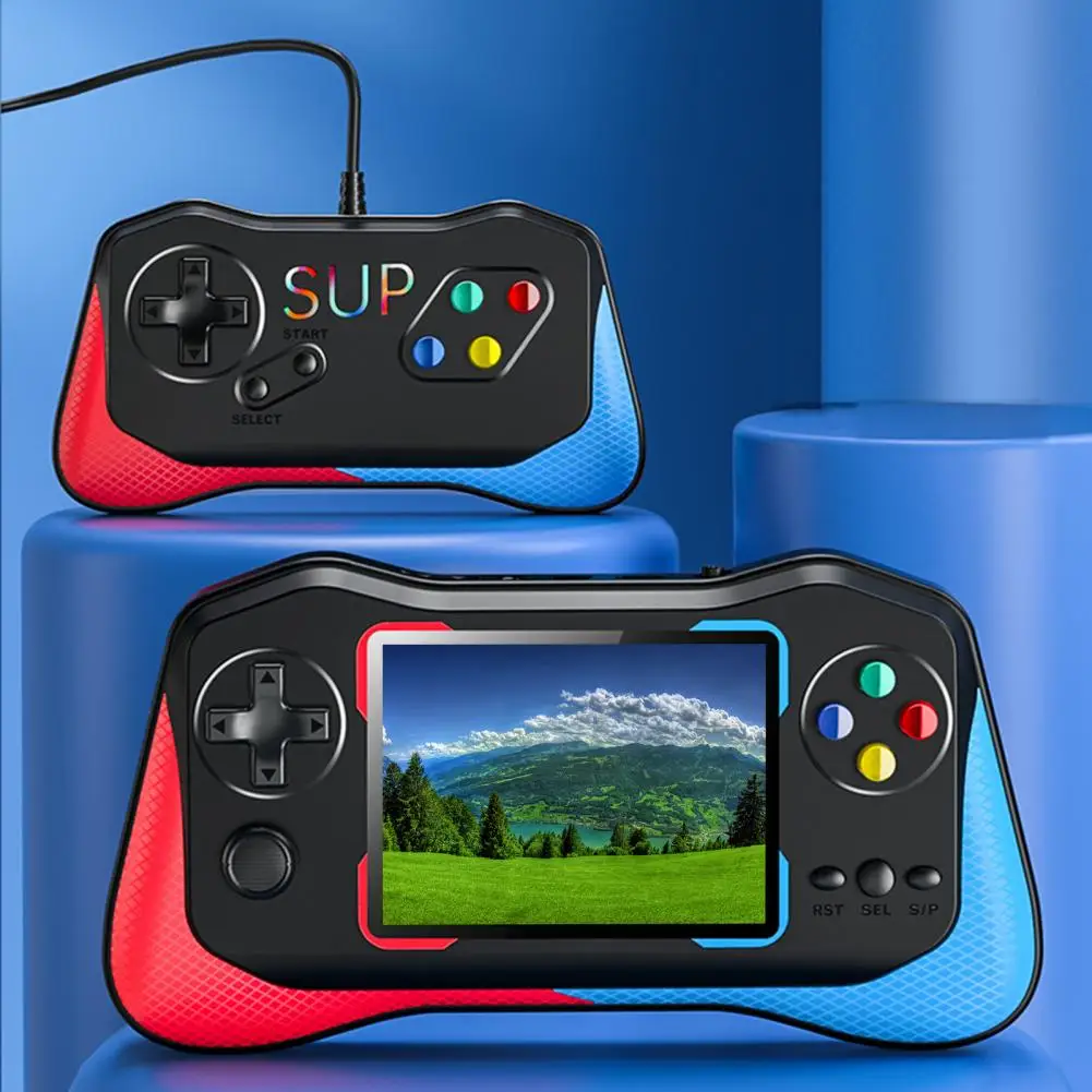 Game Support Double Play Handheld Game Console Highly Responsive Relaxing Funny LCD Clear Game Device