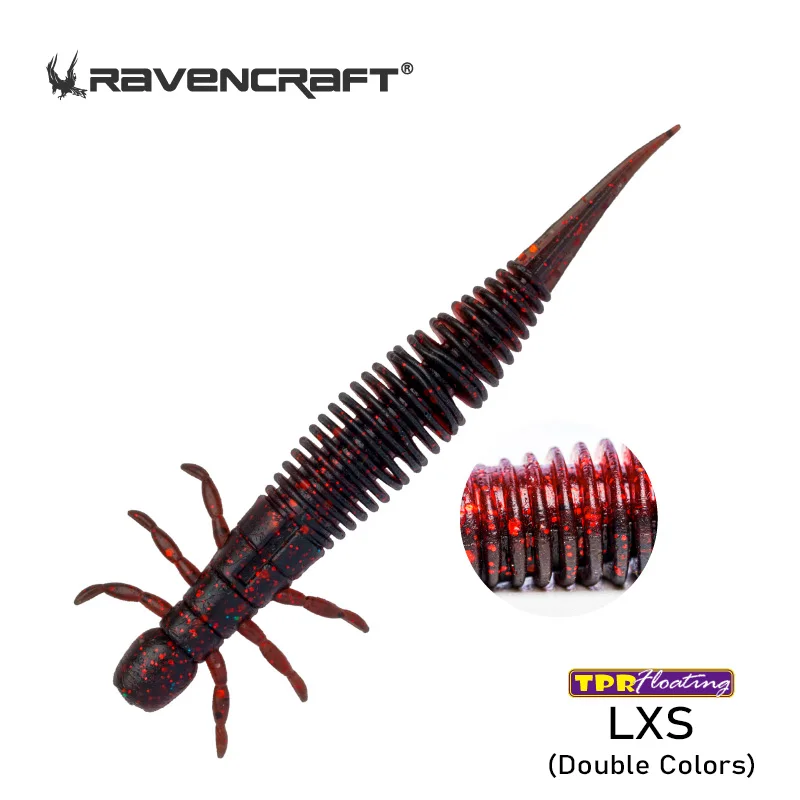 RAVEN CRAFT DAMSEL-WORM 2.2/2.7/3.2 Zoll 14/12/10 Stück Schwimmender SoftLure Kunstköder in Turnierqualität – Künstlicher Angelköder in Hyper-Qualität