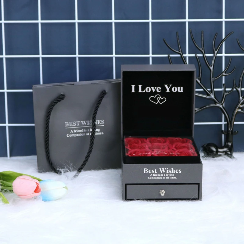 Projection Necklace With Roses Gift Box 100 Language I Love You Pendant Jewelry For Girlfriend Gifts 2023 Romantic Accessories