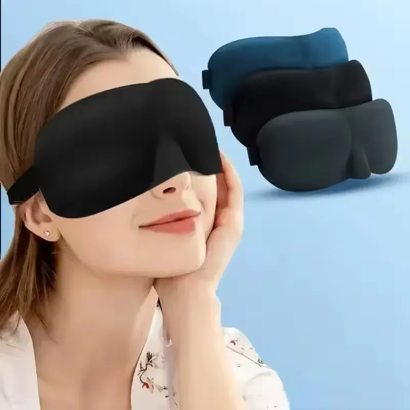 Masque de sommeil occultant pour les yeux, confortable, avec lumière concave, pour femmes et hommes, idéal pour le bureau et les voyages