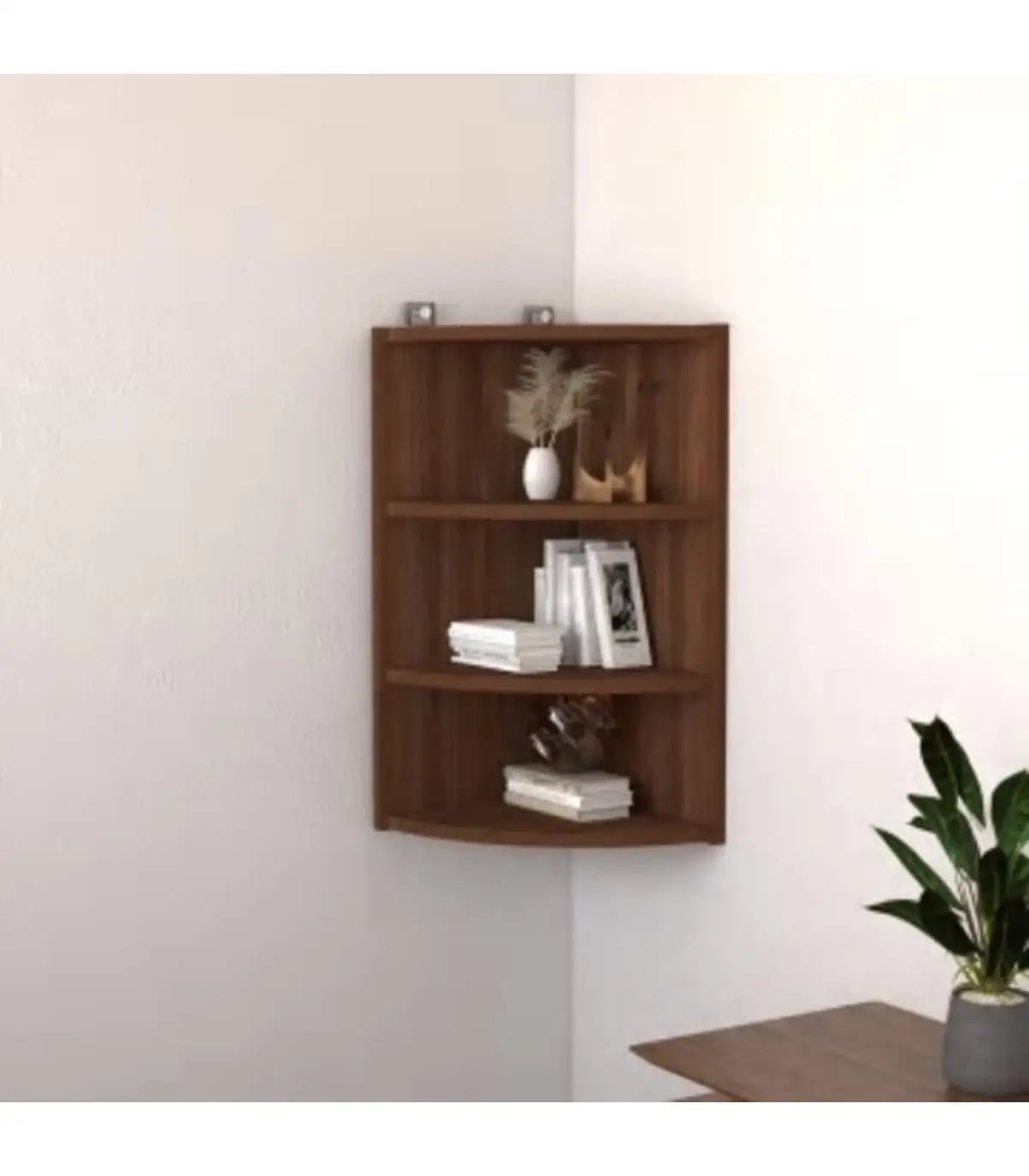 30x31,5x60 cm Brown Oak Wall Corner Shelf Shelf