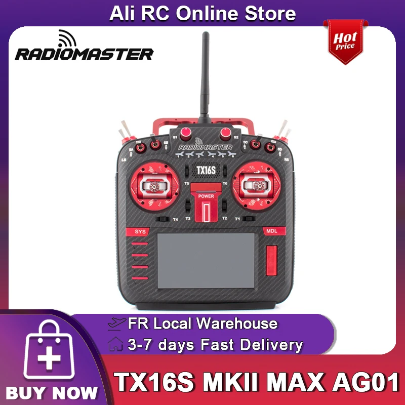 NEU RadioMaster TX16S MKII MAX V4.0 Fernsteuerung LBT ELRS 2.4G AG01 System ExpressLRS 4,3-Zoll-Touchdisplay FPV-Drohnen-Sender Spielzeug Neujahrs-, Geburtstags-, Weihnachtsfest-Geschenkset