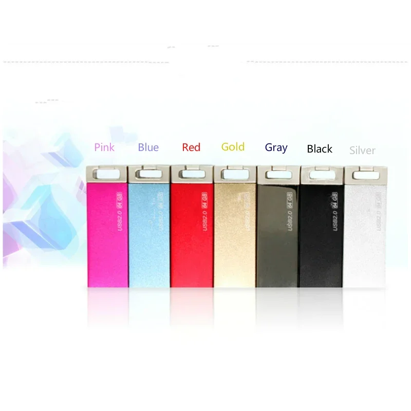 10Pcs/LOT Free Logo Photo Metal USB 2.0 Pen Drive 32GB 64GB Colorful USB Pendrive Flash Drive 128MB 4GB 8GB 16GB 128GB