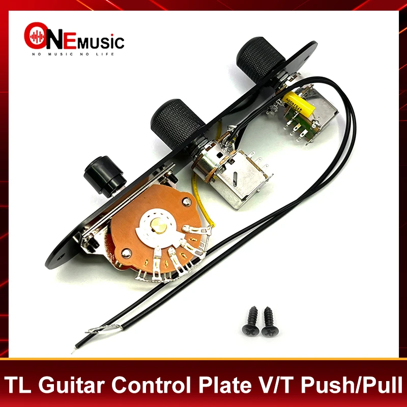 TL Style Guitar  Vintage Prewired Control Plate V and T Push/Pull-250K Pots Coil Splitting Harness Guitar Parts