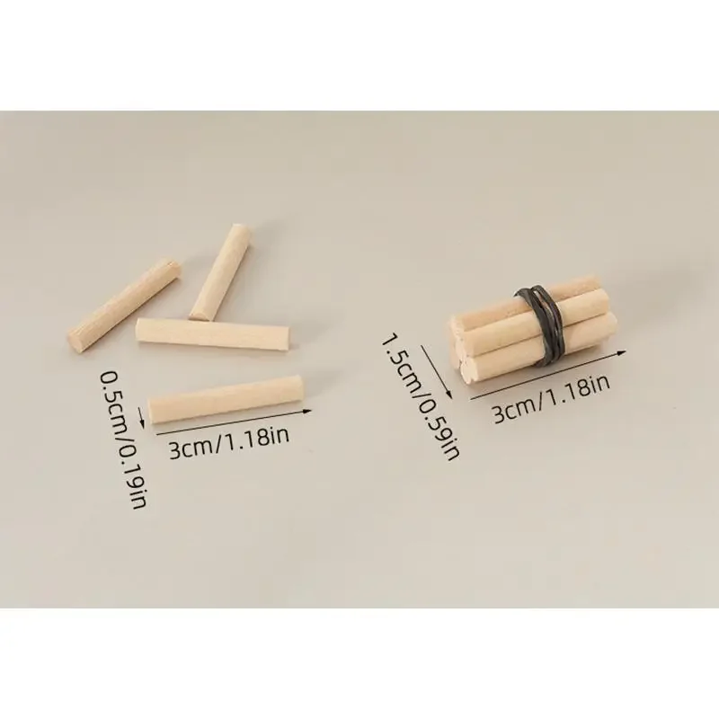 5 bundels poppenhuis simulatie mini brandhout model poppenhuis camping scène decoratie 1/12 poppenhuis accessoires speelgoed