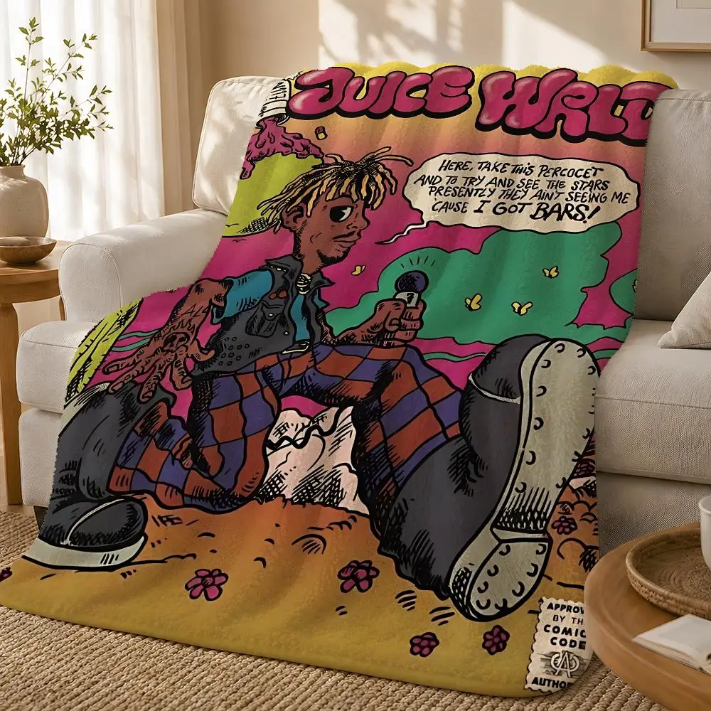 J-Juice WRLD The Party Never Ends Throw 1pc Flannel Blanket Soft Lightweight Warm Cozy For Bedroom Sofa Bed