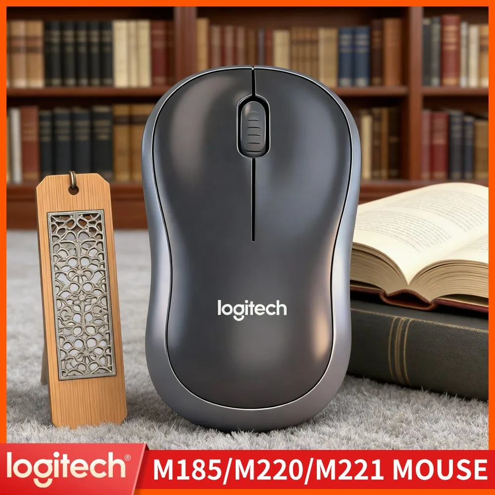 Logitech M185 Mouse For Linux Windows 2.4Ghz Nano Receiver 1000 DPI 10M Range 12-Month Battery Plug&Play Accessory