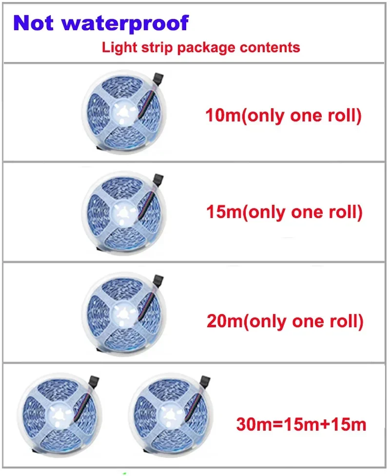 Tira de Luces LED para dormitorio, cinta de Luces LED de neón con control remoto por Bluetooth, para decoración navideña, RGB5050