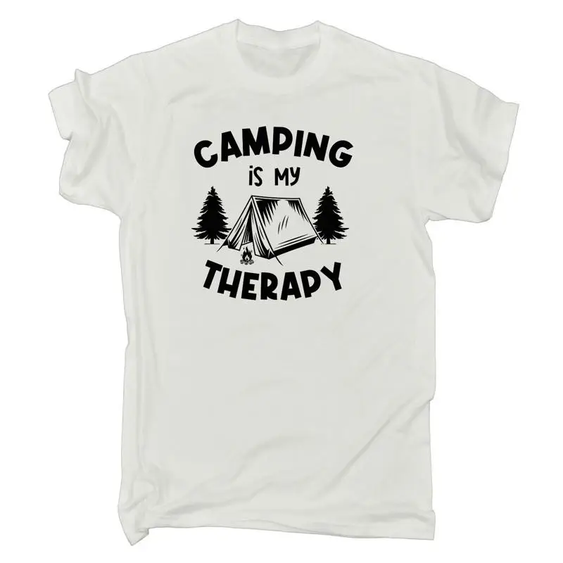 

Мужская забавная футболка Camping Is My Therapy