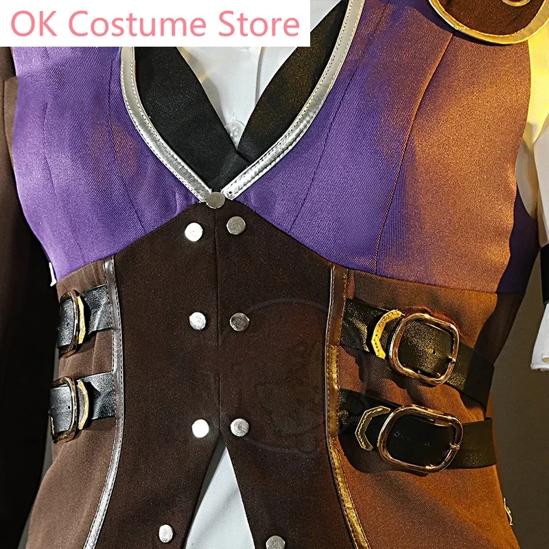 أزياء كوسبلاي جيم غامضة كايتلين التأثيرية لعبة كوس غامضة كوس غامضة كايتلين زي وشعر مستعار كوسبلاي