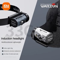 Xiaomi Warsun LED Sensor Hat Clip Lamp Waterproof Head Light Rechargeable Fishing Searching Camping Head Flashlight Zoom Lantern