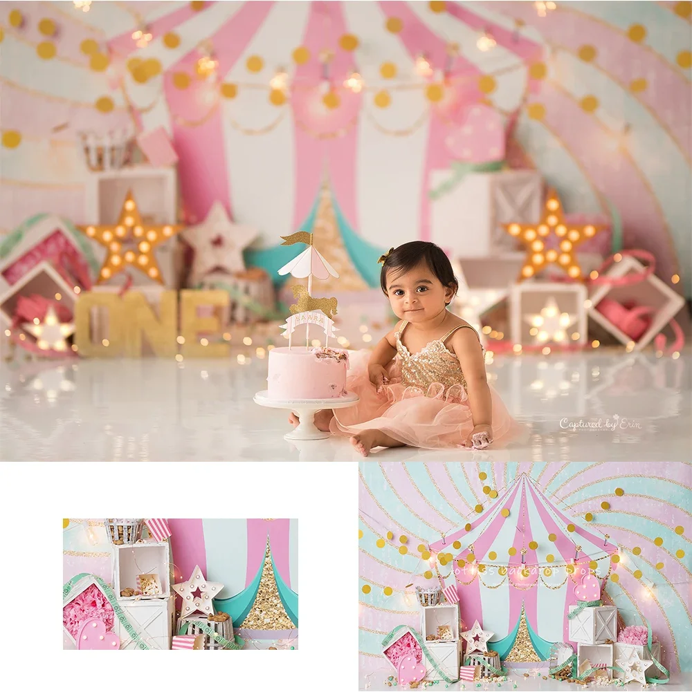 

Circus Carnival Glitz Backdrops Kids Adult Photography Props Child Adult Photocall Decors Cake Smash Birthday Backgrounds