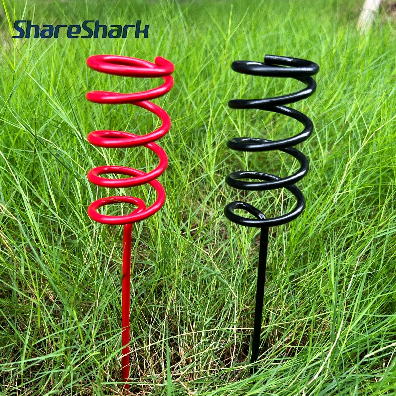 ShareShark 2 Stück Spiralförmiger Angelrutenhalter Outdoor Angelrutenständer Angelruten-Zubehör Angelrutenständer
