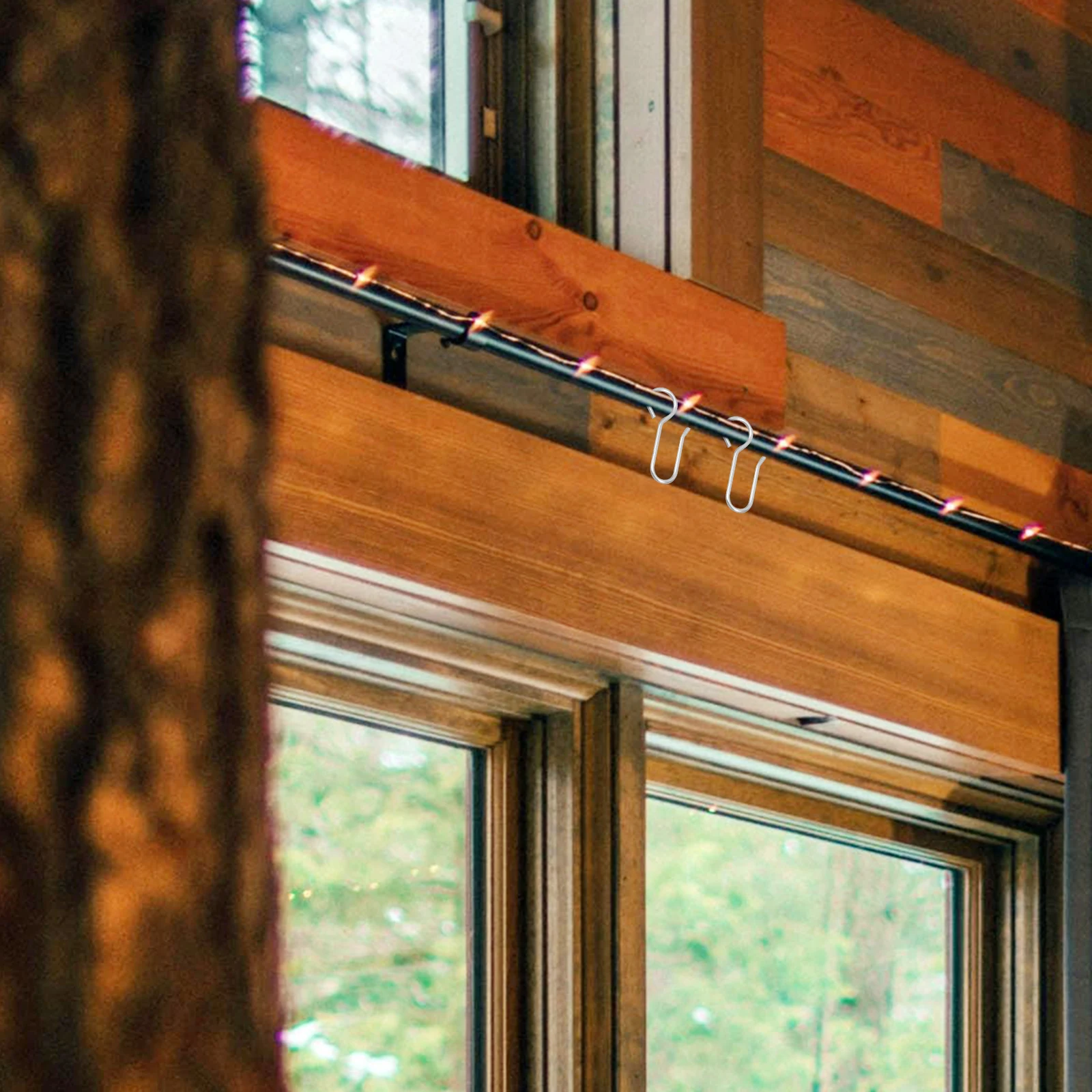 

60pcs Curtain Track Hook Ceiling Hook Shower Curtain Hanging Hook Rail Guide Rail Hanger Ceiling Hock Home Hardware Accessories