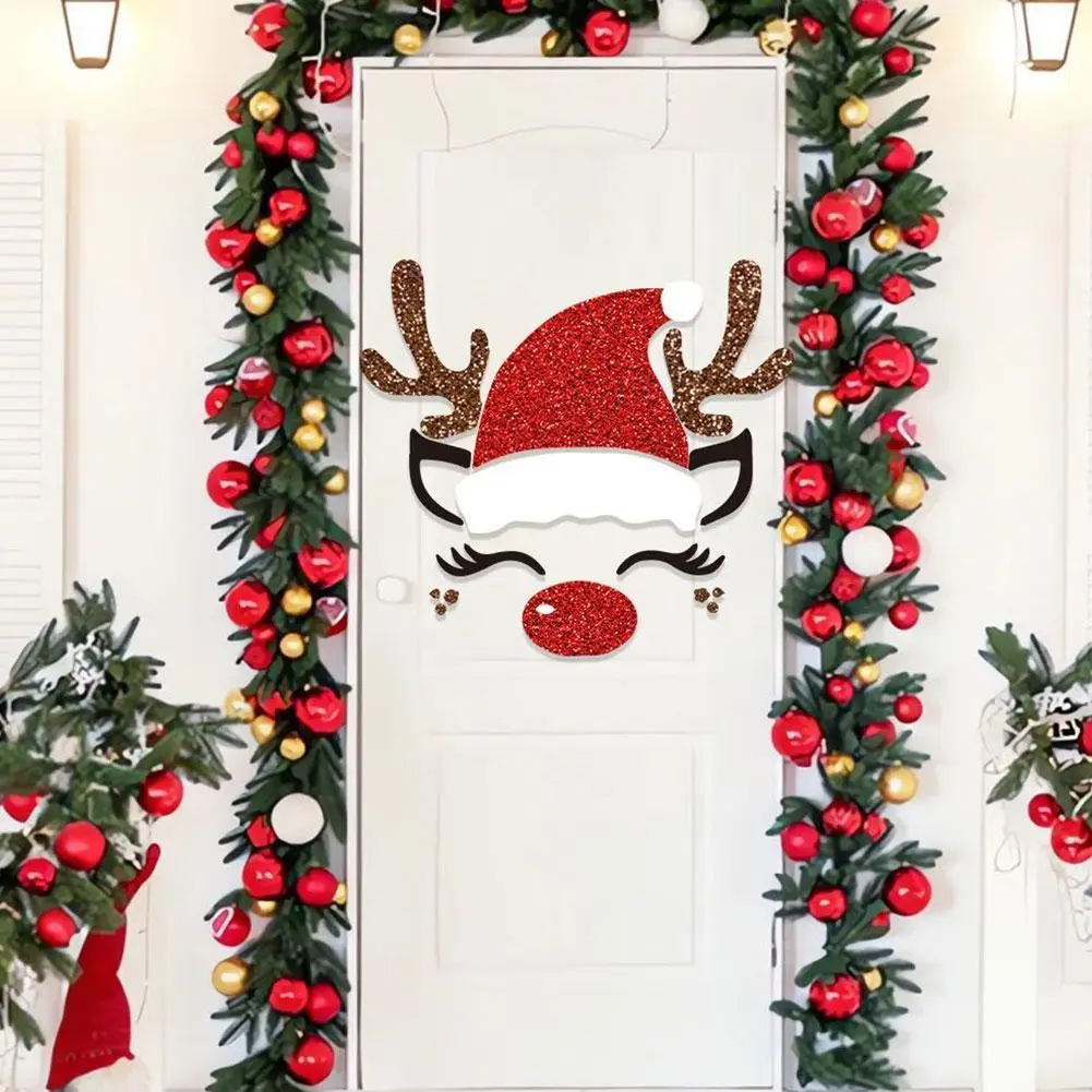 Christmas Window Stickers Merry Christmas Decorations for Santa Claus Snowman Door Wall Sticker Happy New Year