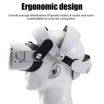 Verstellbarer Kopfgurt für Oculus Quest 2, VR-Kopfbedeckung, Brille, verstellbar, verbessert bequemes und austauschbares Kopfbedeckungszubehör