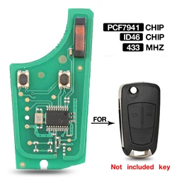 jingyuqin 433Mhz Remote Car Key Circuit Board ID46 PCF7941 Chip For Opel Vauxhall Astra H 2004-2009 Corsa D 2007-2012