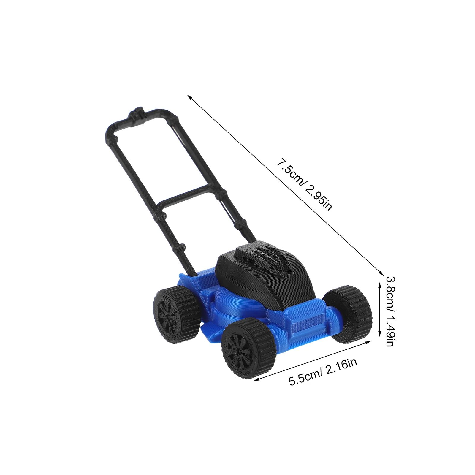 1pcs Dollhouse Accessories Miniature Garden Decoration Realistic Lawn Mower For Kids Micro Landscaping Tool Set Play