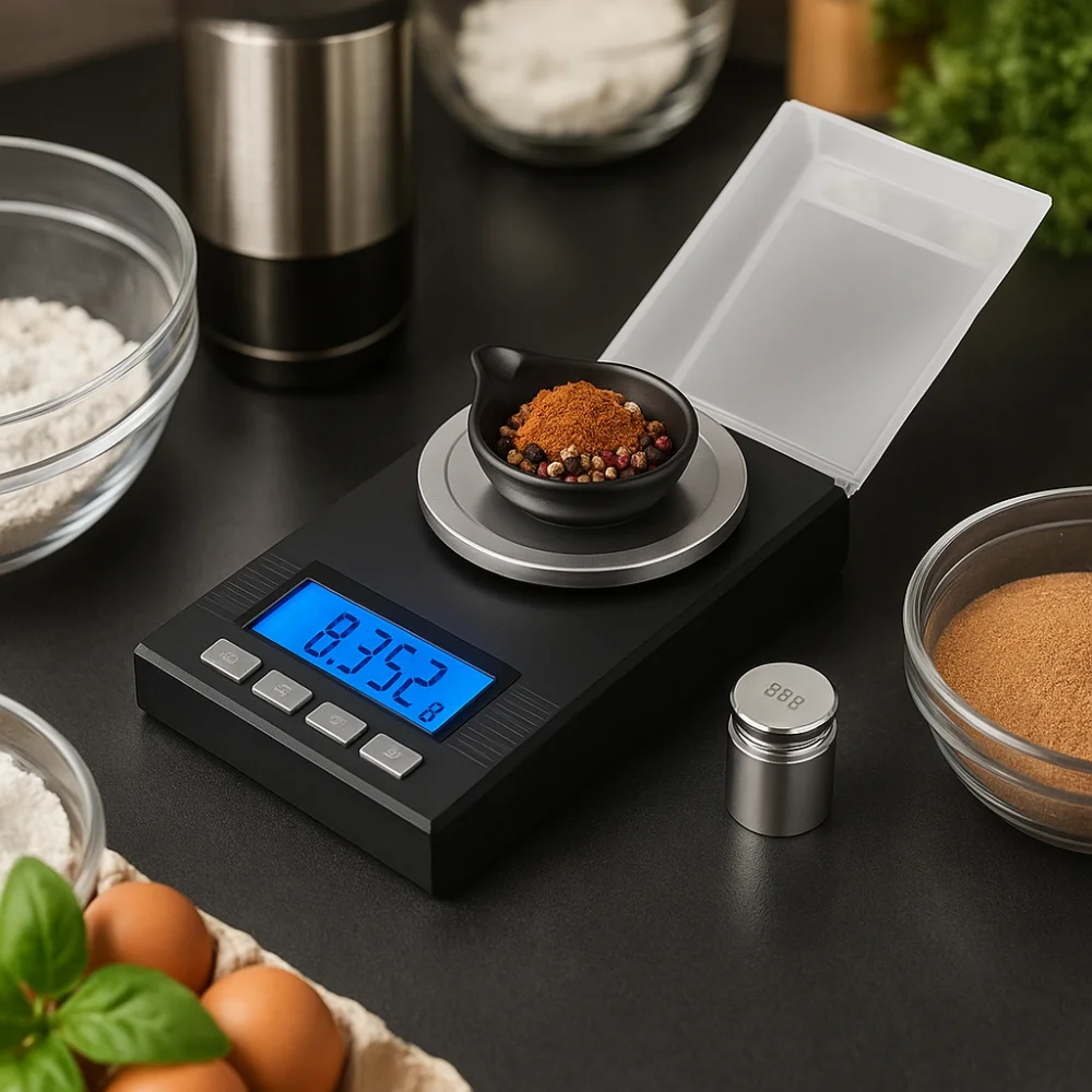 

with Lid High Precision Jewelry Scale Portable Mini Electronic Scale Dustproof Accurate Pocket Scale Gold