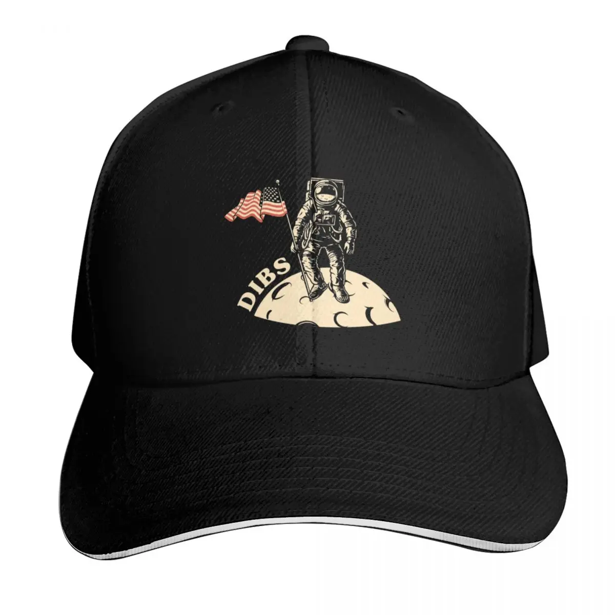 Calling dibs on the moon Baseball Cap Summer Beach Travel Streetwear Hip Hop Trendy Vintage Retro Embroidered